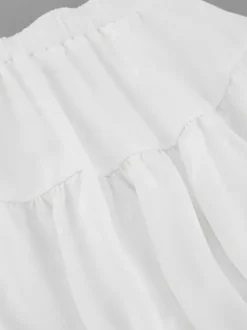 Jupes blanches en mousseline élégantes mini pour femmes