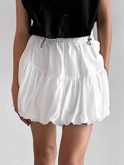 Jupes blanches en mousseline élégantes mini pour femmes