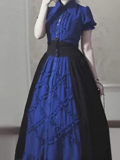 Jupes Lolita Gothique SK Bleu