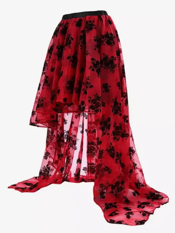 Jupes longues noires chics pour le printemps bas pour femmes