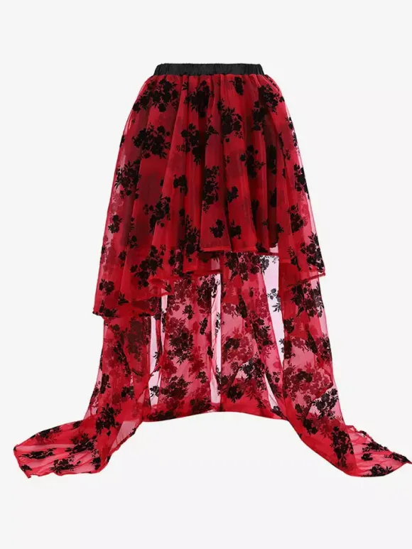 Jupes longues noires chics pour le printemps bas pour femmes