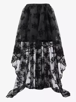 Jupes longues noires chics pour le printemps bas pour femmes