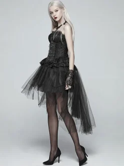 Jupe Steampunk Lolita Jupes Lolita noires à plusieurs niveaux