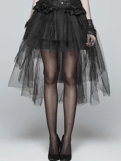 Jupe Steampunk Lolita Jupes Lolita noires à plusieurs niveaux