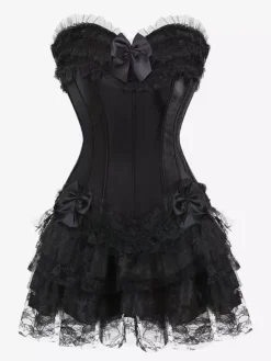 Jupes vertes à volants chics pour l'automne mini-jupes pour femmes