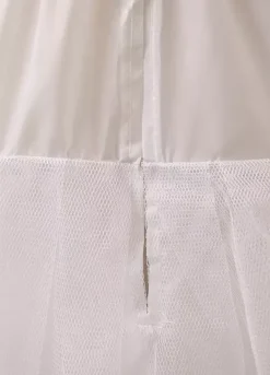 Jupon 2026 jupon de mariage blanc de 2 couches en polyester