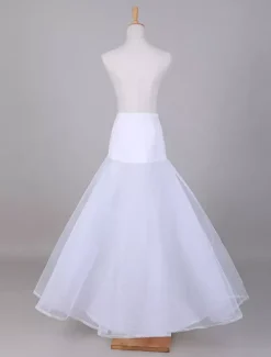 Jupon de mariage blanc 2 couches en tulle