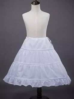 Jupon ivoire enfant robe de mariée Tulle 1 couche 3 cerceau jupon de cérémonie