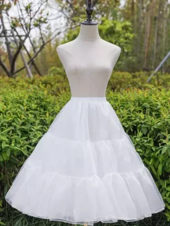 Jupon de mariage nuptiale beau jupon demi-glissement en tulle à deux niveaux
