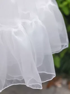 Jupon de mariage nuptiale beau jupon demi-glissement en tulle à deux niveaux