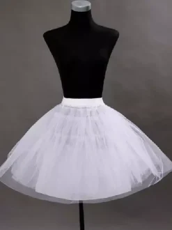 Jupon de mariée courte ivoire en tulle