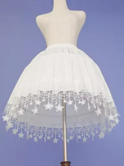 Jupon en tulle sans baleine avec bordure en dentelle étoilée
