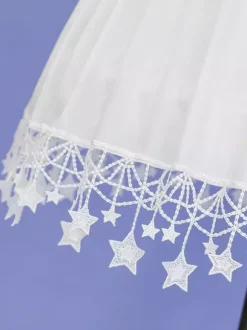 Jupon en tulle sans baleine avec bordure en dentelle étoilée