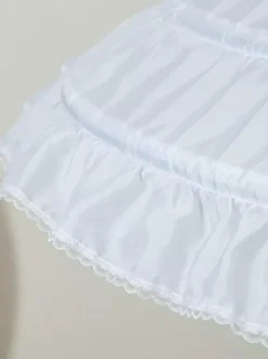 Jupons Lolita 3 cerceaux Crinoline Jupe courte Lolita blanche