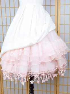 Jupons Lolita Mignonne À Paillettes Volants Femme Étoiles Roses