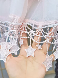 Jupons Lolita Mignonne À Paillettes Volants Femme Étoiles Roses