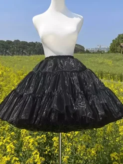 Jupons Lolita en gaze souple et désossée pour costumes de cosplay avec support en gaze