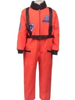 Kids Astronaute Costumes Costumes Blanc Jumpsuit Hotte 2 pièces Ensemble de polyester Fibre Enfants Costume Cosplay Ensemble complet