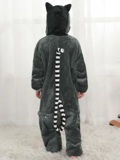 Kigurumi Carnaval Pyjama Enfant Cadeaux Noël Raton Laveur Hiver Automne En Flanelle En Flanelle Déguisements Halloween