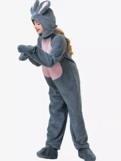Kigurumi Pyjama Combinaison Animal Halloween Enfant Gants Polyester Combinaison Chapeau