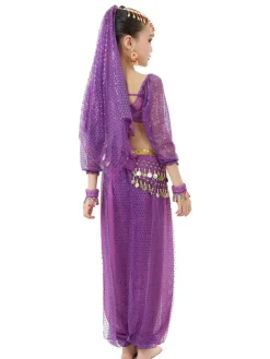 La danse du ventre Costume enfants Costumes de danse indienne Bollywood Déguisements Halloween Robe de Princesse Fille Déguisement
