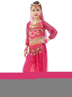La danse du ventre Costume enfants Costumes de danse indienne Bollywood Déguisements Halloween Robe de Princesse Fille Déguisement