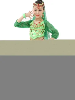 La danse du ventre Costume enfants Costumes de danse indienne Bollywood Déguisements Halloween Robe de Princesse Fille Déguisement