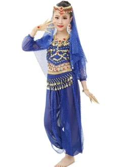 La danse du ventre Costume enfants Costumes de danse indienne Bollywood Déguisements Halloween Robe de Princesse Fille Déguisement
