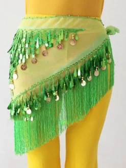 La danse du ventre Costume Rose rouge Polyester Bollywood danse Hip foulard pour les femmes Déguisements Halloween