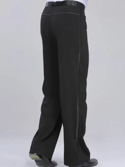 Latin Dance Costume acétate noir danse pantalons pour hommes Déguisements Halloween