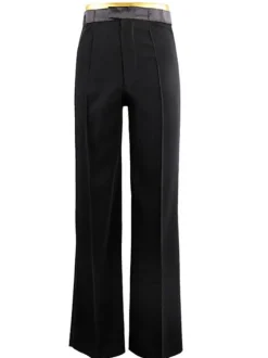 Latin Dance Costume acétate noir danse pantalons pour hommes Déguisements Halloween