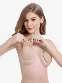 Linge de Mariée Cache-tétons pour femmes Soutien-Gorge Invisible relevables imprimé léopard Réutilisables Adhésif