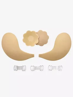Linge de Mariée Cache-tétons push-up avec fermeture frontale pour femme