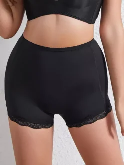 Linge de Mariée Coussinets de hanches et de fesses ceinture amincissante pour femme gaine ventre plat respirante avec design ajouré soutien post-partum et sport