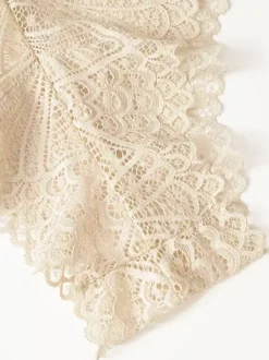 Linge de Mariée Gaine gainante taille haute en dentelle pour femme effet ventre plat et fesses galbées body string grande taille
