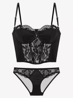 Linge de Mariée Lingerie Ensembles De Sous-vêtements De Mariée Soutien-gorge 2 Pièces Pour Femmes