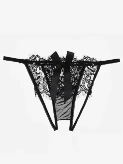 Linge de Mariée Lingerie Fendue Culotte Sexy Femme Blanc N艙ud 1 Pièce Dentelle Sous-Vêtements Lingerie