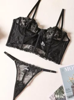 Linge de Mariée Lingerie Soutiens-Gorge Femmes Soutien-Gorge Blanc Polyester Dentelle 2 Pièces Sexy Sous-Vêtements Chauds