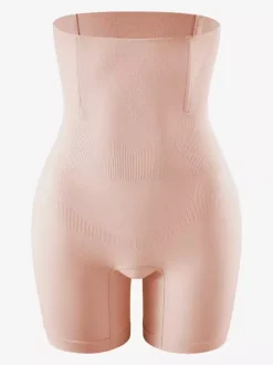 Linge de Mariée Short gainant taille haute post-partum grande taille effet ventre plat et fessier ceinture amincissante jambes carrées