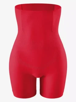 Linge de Mariée Short gainant taille haute post-partum grande taille effet ventre plat et fessier ceinture amincissante jambes carrées