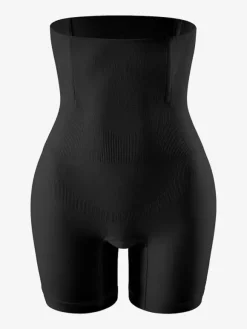 Linge de Mariée Short gainant taille haute post-partum grande taille effet ventre plat et fessier ceinture amincissante jambes carrées