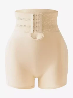 Linge de Mariée Short gainant grande taille ajustable pour femme fermeture à agrafes coussinets de hanches amovibles effet push-up fessier.