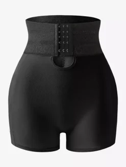 Linge de Mariée Short gainant grande taille ajustable pour femme fermeture à agrafes coussinets de hanches amovibles effet push-up fessier.