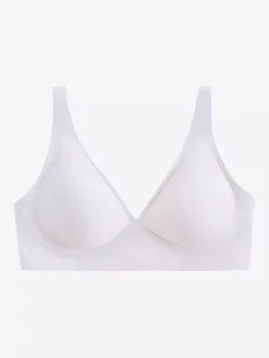 Linge de Mariée Soutien-gorge sans couture effet minimisant sous-vêtements amincissants décolleté en V profond soutien de compression sans fil soutien fin doux confortable abricot clair lingerie en po