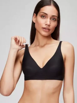 Linge de Mariée Soutien-gorge sans couture effet minimisant sous-vêtements amincissants décolleté en V profond soutien de compression sans fil soutien fin doux confortable abricot clair lingerie en po