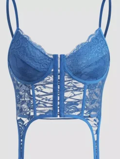 Linge de Mariée Corsets Blanc Sexy Imprimé Floral Dos Bandage Quotidien Décontracté Dentelle Camisole Débardeur