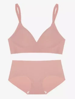 Linge de Mariée Ensembles de lingerie décontractée 2 pièces pour adultes soutien-gorge et culotte couleur chair