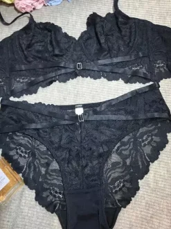 Linge de Mariée Lingerie De Mariée Soutien-gorge Culotte En Dentelle Sous-vêtements Pour Femmes
