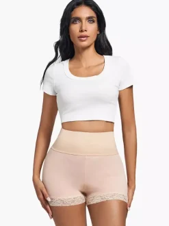 Linge de Mariée Lingerie sculptante noire grande taille shorty gainant push-up pour fesses ventre plat hanches rembourrées silhouette galbée