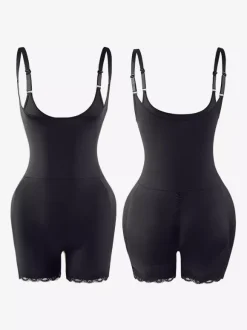 Linge de Mariée Lingerie sculptante couleur chair sans manches bretelles gaine intégrale grande taille contrôle du ventre soutien de la poitrine effet push-up ceinture amincissante